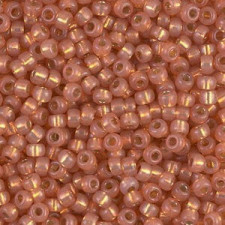 Miyuki rocailles Perlen 8/0 - Duracoat silverlined dyed rose gold 8-4233